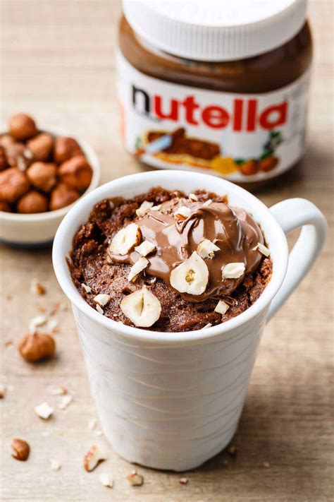 You only need a few simple ingredients to make a tasty mug cake. Ermahgerd-worthy Nutella Mug Cake - 5-Ingredient Mug Cake Recipe - Miss Wish