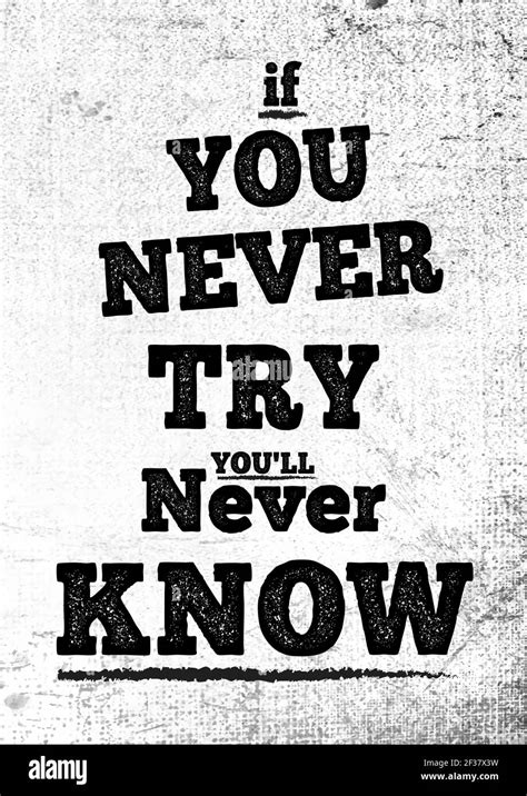 typography poster design quote if you never try you ll never know vector stock vector image