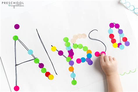 Rainbow Name Tracing Activity Preschool Inspirations