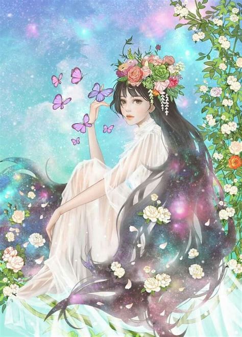 Art Anime Art Fantasy Fantasy World Painting Of Girl Art Painting