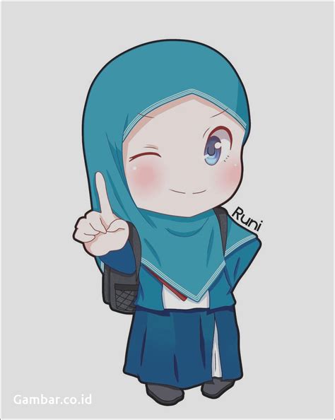 gambar kartun muslimah ibu  anak kantor meme