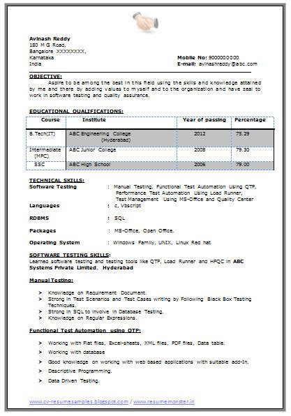 A resume is a summary of an individual's educational qualifications, accomplishments, skills, and career objectives, which is usually submitted with a job application. B Tech Fresher Resume format Doc Download | williamson-ga.us