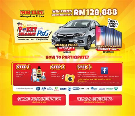 We take great care to verify all competitions. Mr DIY Buy, Snap and Win Contest 2018 | BLOG PERADUAN ...