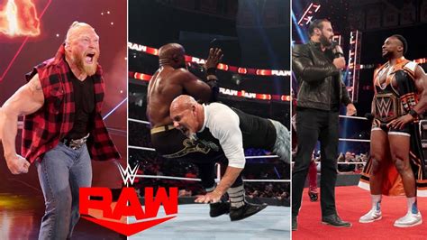 Wwe Monday Night Raw Th October Highlights Brock Lesnar Draft