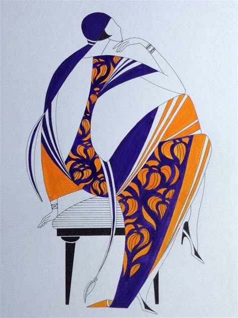 Female Art Deco Fashion Illustration By Ned The On