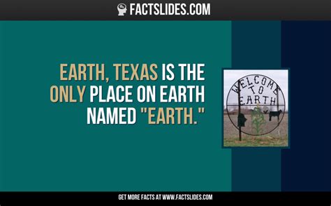 Earth Texas Is The Only Place On Earth Named Facts Fun Facts Names