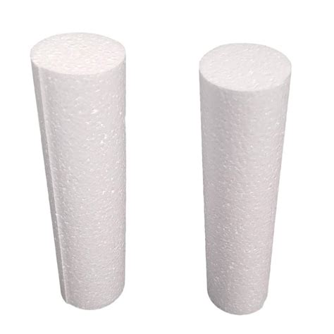 Mt Products White Eps Hard Foam Rod Craft 2 Inch Diameter 8 Pieces