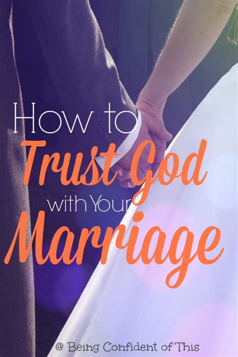 two people holding hands with the words how to trust god with your marriage