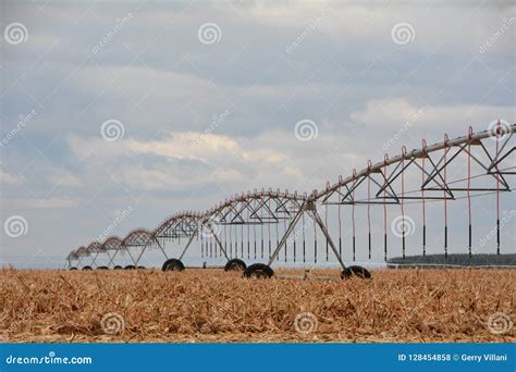 Overhead Irrigation System In Central Oregon Stock Photo Image Of