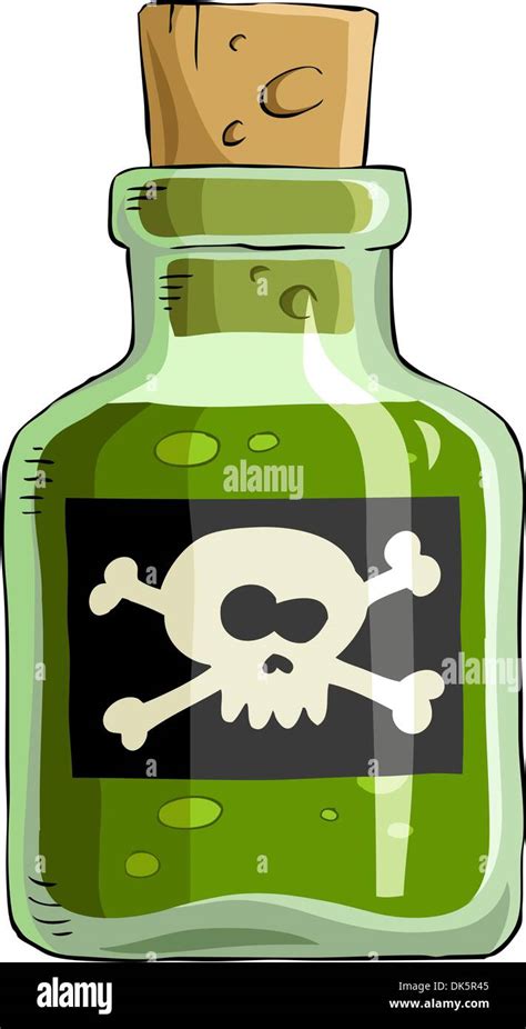 Bottle Of Poison On A White Background Vector Stock Vector Image And Art