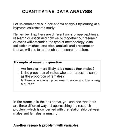 A full understanding of the limitations of your research is part of a good discussion section. 6+ Quantitative Analysis Examples - PDF | Examples