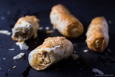Get everything ready before opening the dough; Phyllo Dough Meat Rolls | The Mediterranean Dish