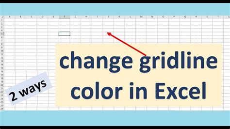 Change Gridline Grid Color In Excel Sheet Using Settings And Using Vba Youtube
