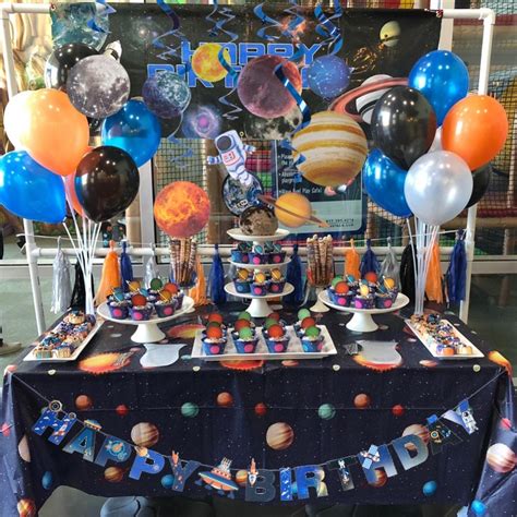 Solar System Swirl Outer Space Happy Birthday Party Decorations
