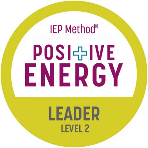 Certified Iep Method® Positive Energy Leader Level 2 Credly