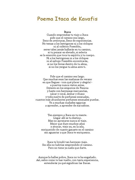 Poema Itaca De Kavafis Pdf