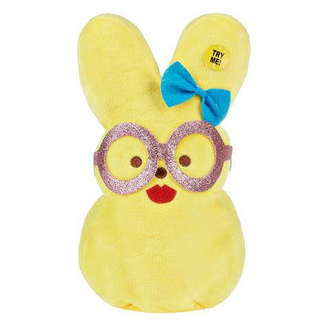 Peeps Animated Bunny Plush Yellow 12 Inches