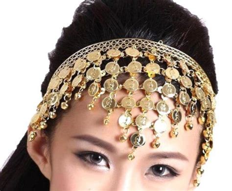 Belly Dance Hair Accessories Hair Hoop Headband Performances Jewelry Azbtbh004 Gld