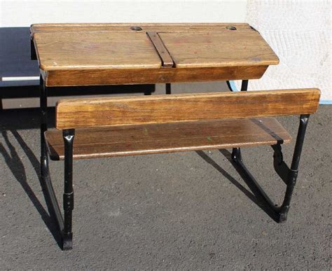 Choose traditional, modern designs or impressive executive desks. 1920's Oak Double School Desk And Bench Seat - Antiques Atlas