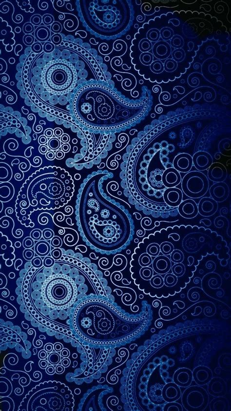 Blue Paisley Paisley Wallpaper Dark Wallpaper Mandala Wallpaper