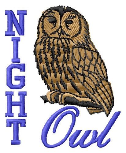 Night Owl Embroidery Designs Machine Embroidery Designs At