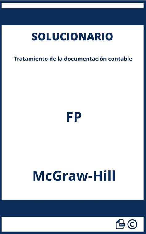 Solucionario Tratamiento De La Documentación Contable Fp Mcgraw Hill
