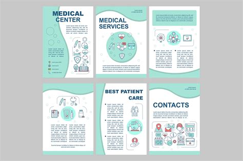 Medical Center Brochure Template Illustrator Templates Creative Market