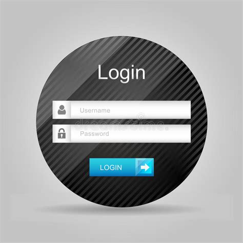 Vector Login Interface Username And Password Stock Vector