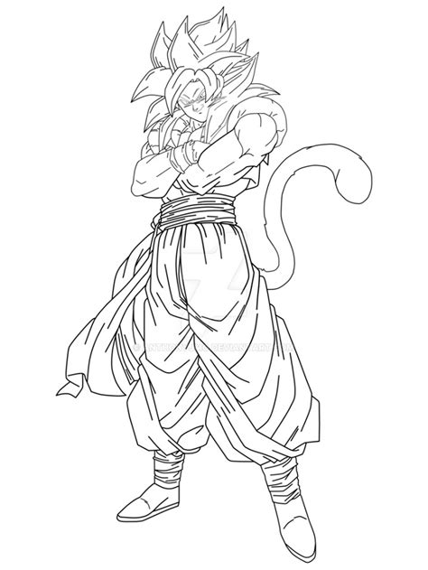 13 pics of dbz gogeta coloring pages dragon ball z gogeta coloring home. Cool SSJ4 Gogeta Coloring Page - Free Printable Coloring ...