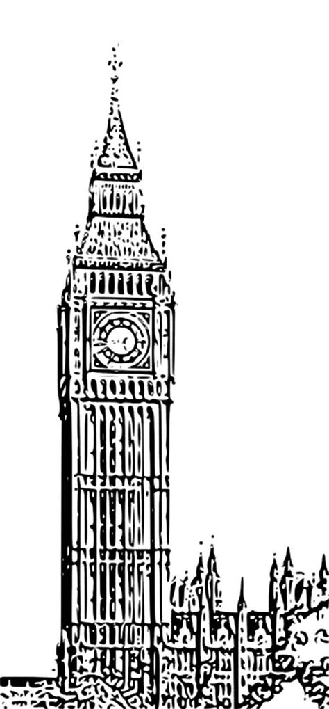 Big ben is the largest of the six bells in westminster palace. Download Big Ben coloring for free - Designlooter 2020 👨‍🎨