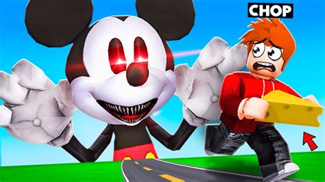 Escaping From The Evil Mickey Mouse Monster Roblox Youtube