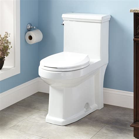 A comfort height toilet usually adds a couple of inches to a bowls height. Koenig One Piece Round Siphonic Toilet ADA Compliant | eBay