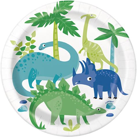 Dinosaur Party Plates Small 8 Party Supplies Partylady
