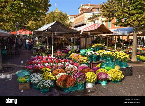 Flower Market At Cours Saleya Nice South Of France Stock Photo Alamy