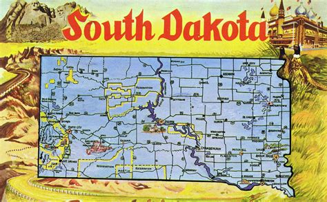 South Dakota Tourism Map Map Of The World