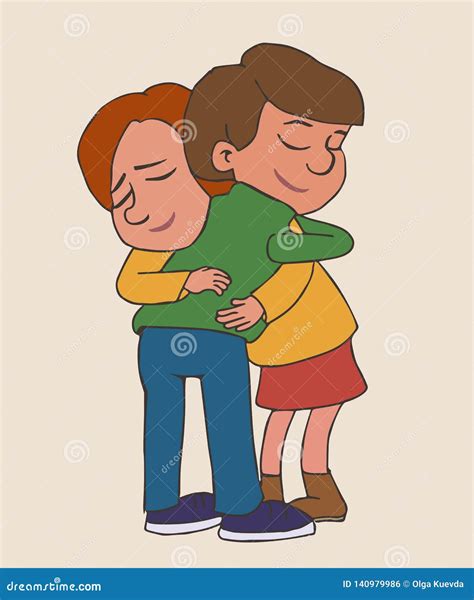 Friends Hugging Clipart