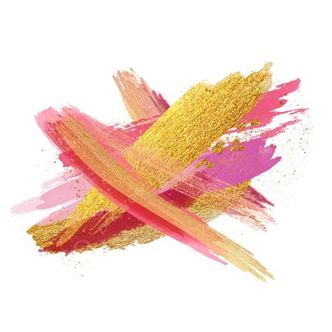 Brush Overlay Png Transparent Overlay Abstract Golden Pink Brush