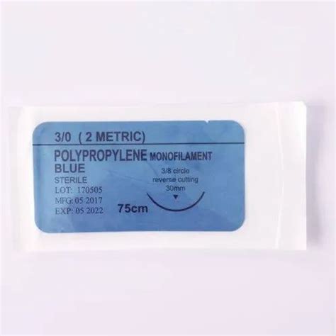 White Non Absorbable Surgical Suture Usp Monofilament Polypropylene At