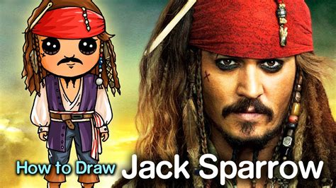 How To Draw Captain Jack Sparrow Pirates Of The Caribbean YouTube