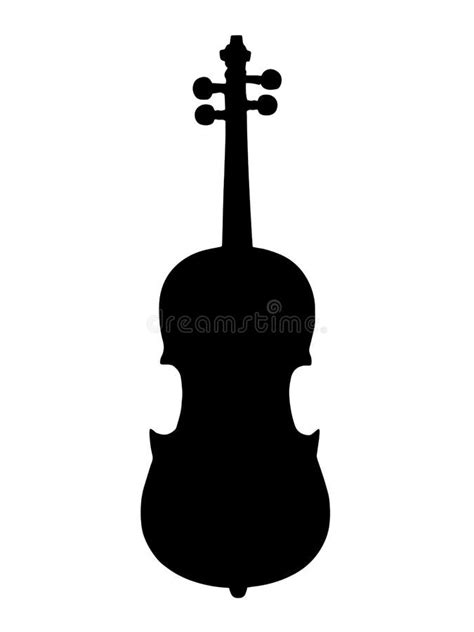 Vector Negro Del Instrumento Musical Del Violín De La Silueta