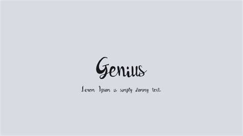 Genius Font Download Free For Desktop And Webfont