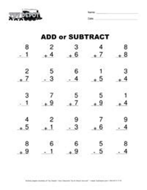 Free math worksheets from k5 learning. Adding and Subtracting Worksheets Printable | First Grade Math - Addition & Subtrac… | First ...