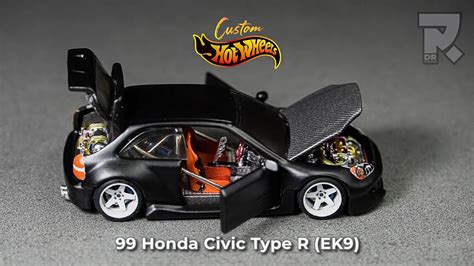 HONDA CIVIC TYPE R EK9 Custom Hot Wheels Openable YouTube