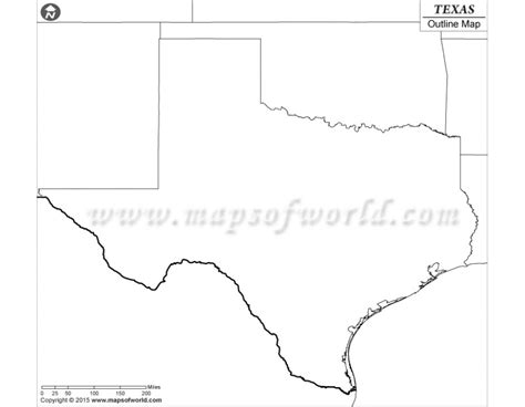 Buy Printed Blank Map Of Texas
