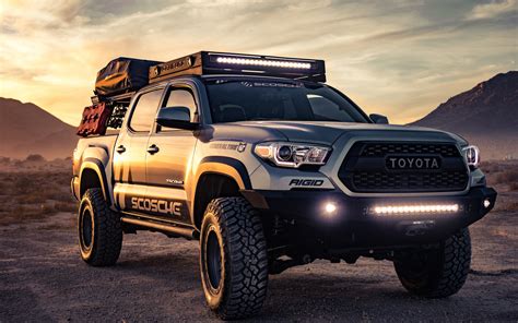 Download Wallpapers Toyota Tacoma Trd 2019 Tuning Tacoma Desert