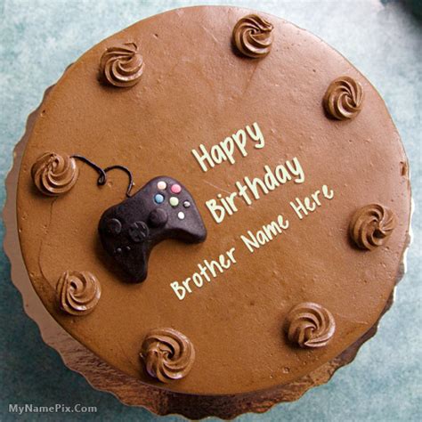 Download free images of happy birthday with name and photo of your friend or relative. Birthday Cake for Brother With Name
