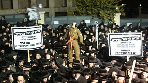 Thousands Of Ultra Orthodox Jews Protest Idf Draft The Times Of Israel