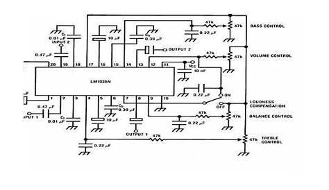 Audio Tone Control Circuit - The Circuit