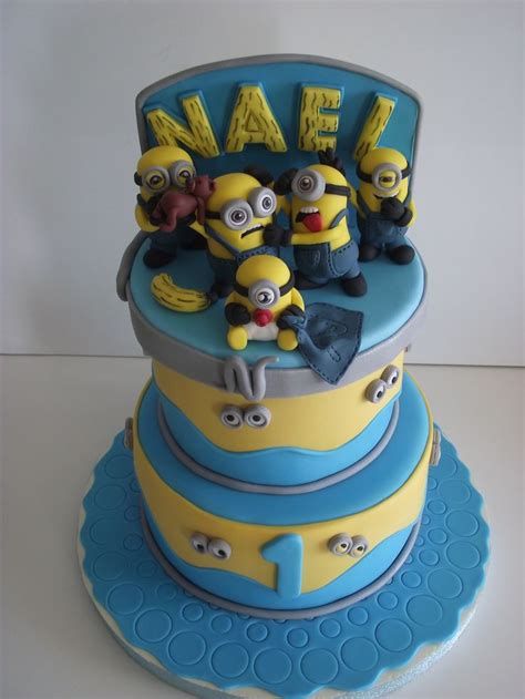 Minions birthday cakes minions cake despicable me minions party birthday cake. minion cake by nany délice | Délice, Pâte à sucre