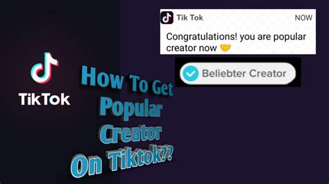 How To Get Tiktok Popular Creator With New Update 2020 Youtube